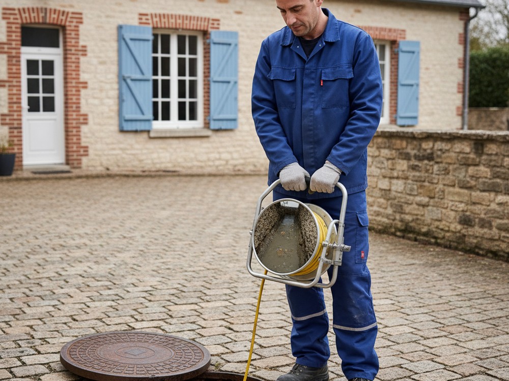 Débouchage canalisation à Bourges : regard extérieur bouché